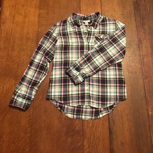 Girls Cherokee Plaid Shirt